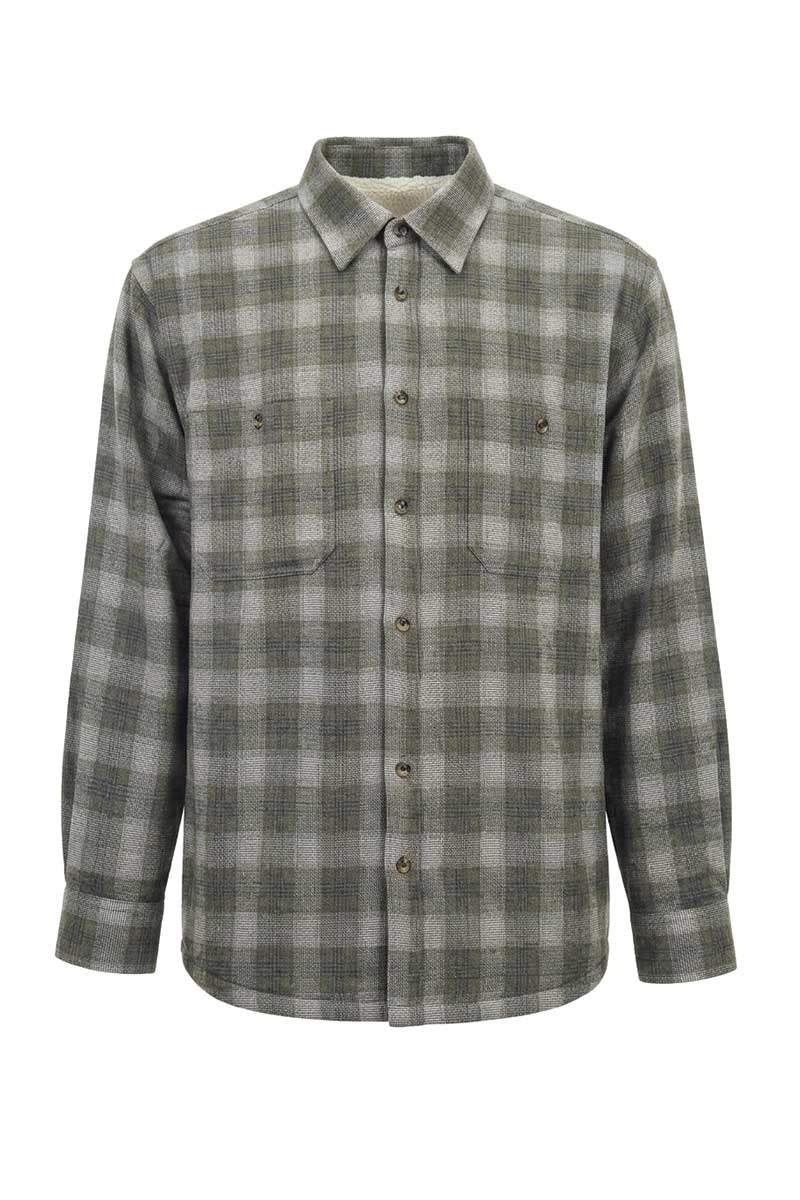 Moss Plaid Fleece Lined Flannel Shirt LV41