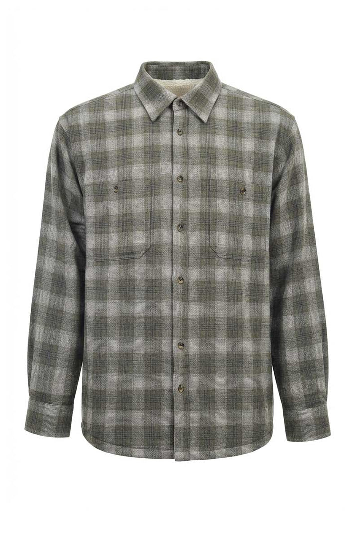 Moss Plaid Fleece Lined Flannel Shirt LV41
