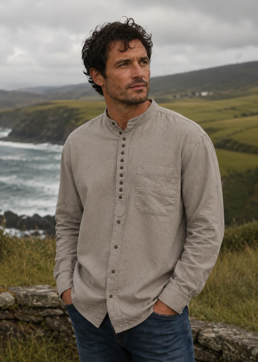 Cement Tone Grandfather Shirt EW13