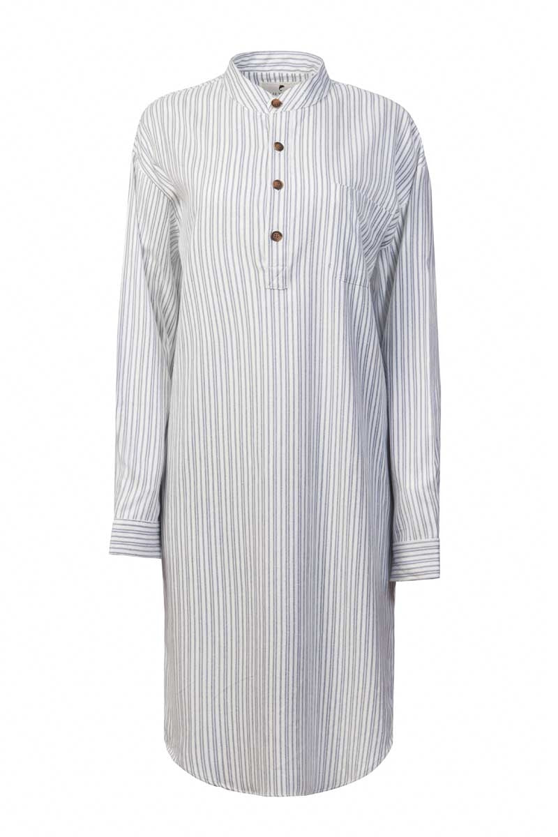 Blue and Ivory Striped Nightshirt LV2