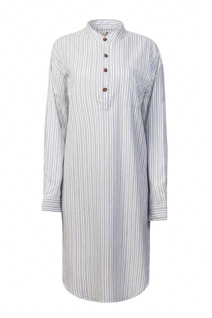 Blue and Ivory Striped Nightshirt LV2
