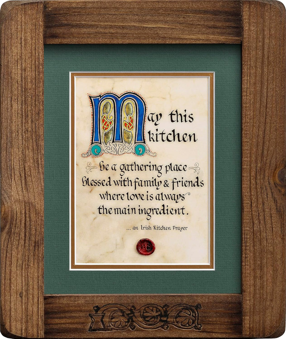 Celtic Kitchen Prayer in Wood Frame
