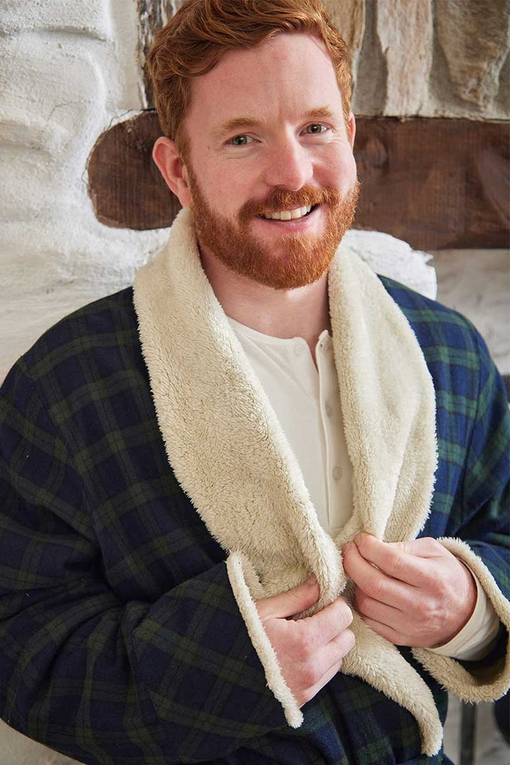 Lined Blackwatch Flannel Robe LV6