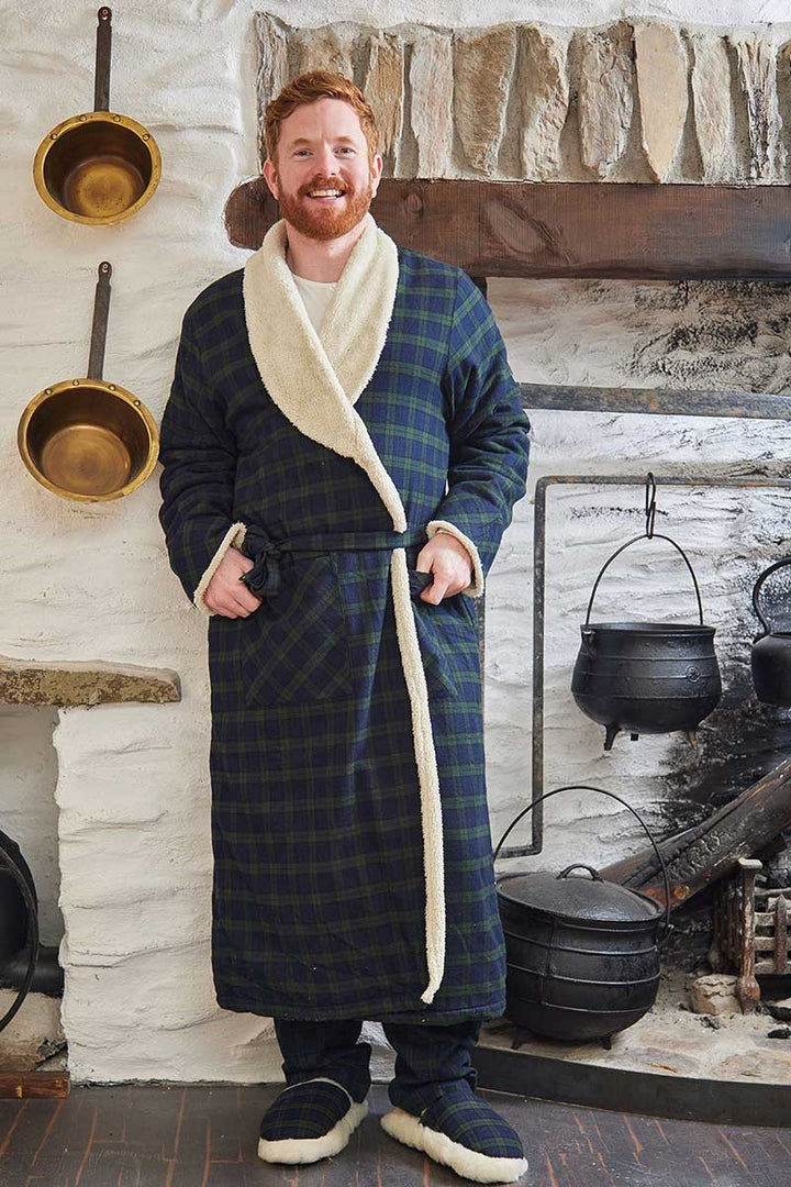 Lined Blackwatch Flannel Robe LV6
