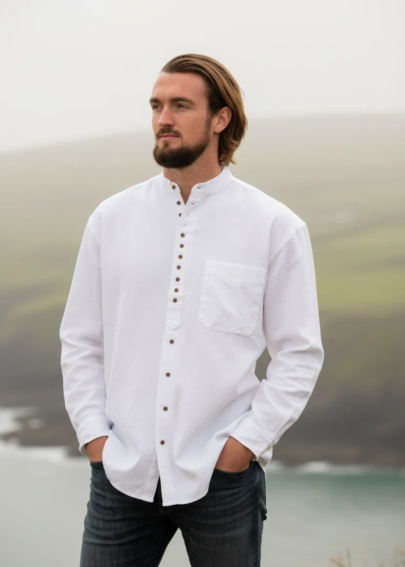 White Grandfather Shirt EW13