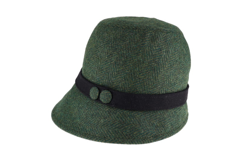 Green Herringbone Clodagh Hat 70
