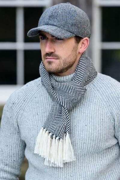 Tweed Baseball Cap - 01 Herringbone