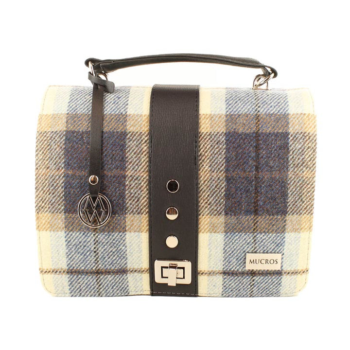 Navy and Tan Plaid Fiona Bag 202