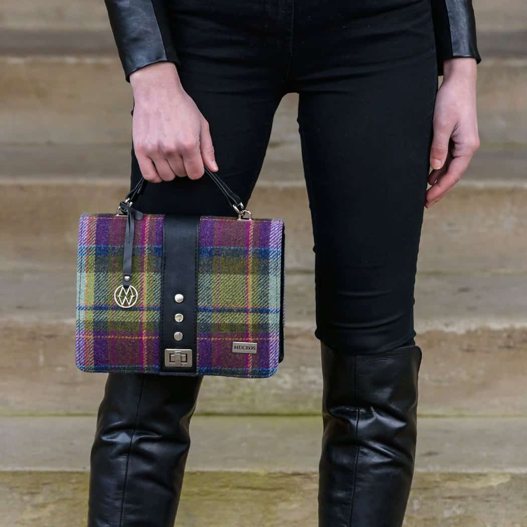 Purple and Green Plaid Fiona Handbag 574-1
