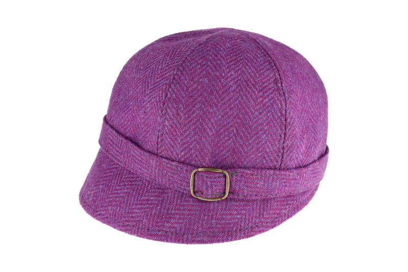 Fuchsia Herringbone Wool Flapper Hat 72