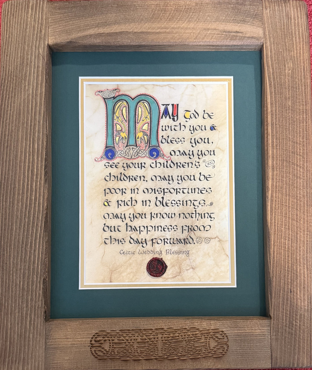 Celtic Wedding Blessing in Wood Frame