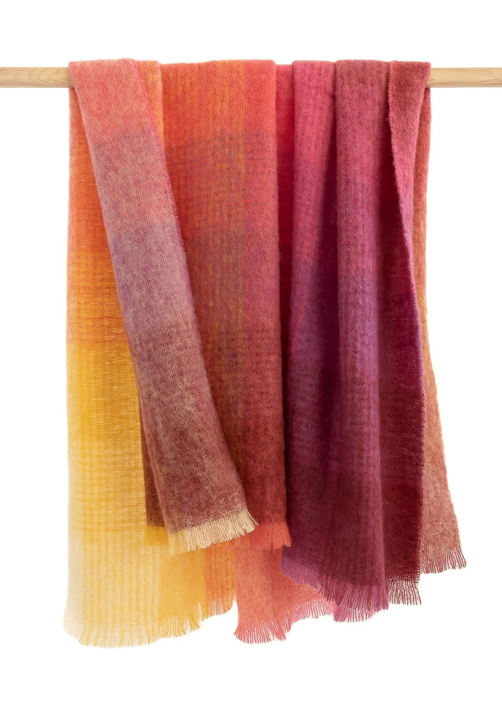 Red, Pink and Orange Mohair Throw LM509