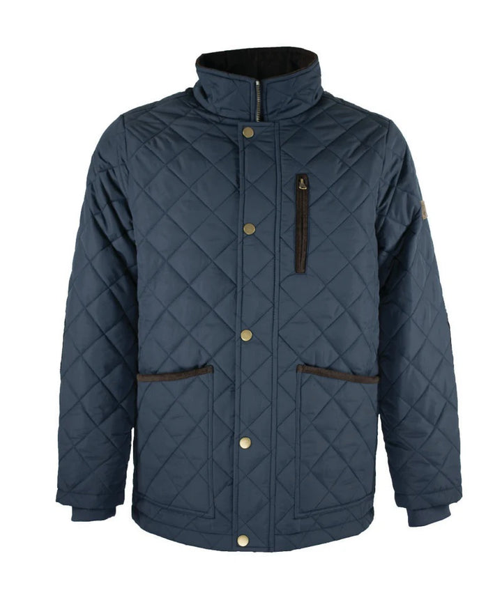 Men's Navy Quilted Aron Jacket MJ003