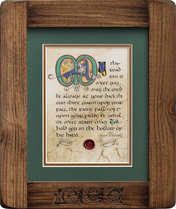 Celtic Irish Blessing in Wood Frame