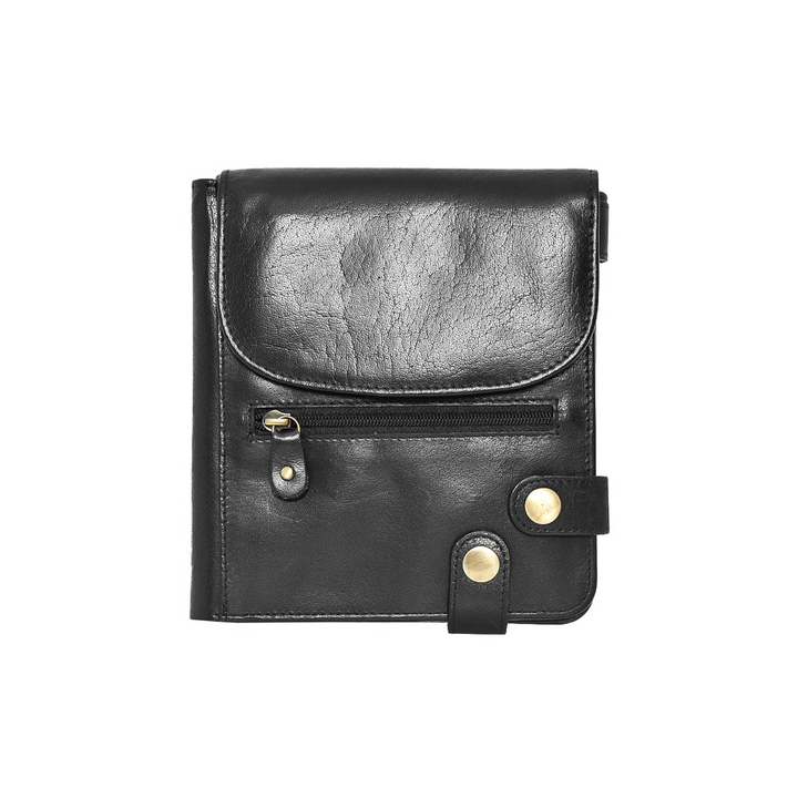 Black Soft Leather Security Bag TK144