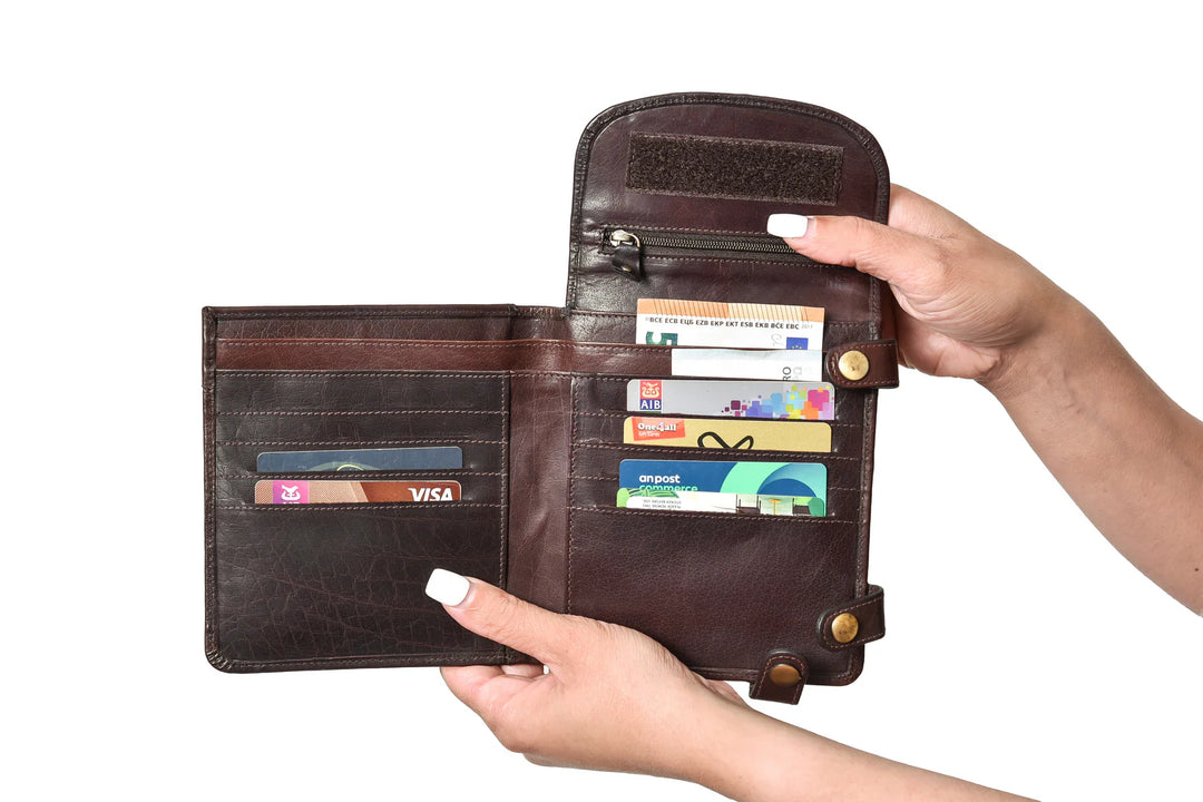 Brown Soft Leather Security Bag TK144