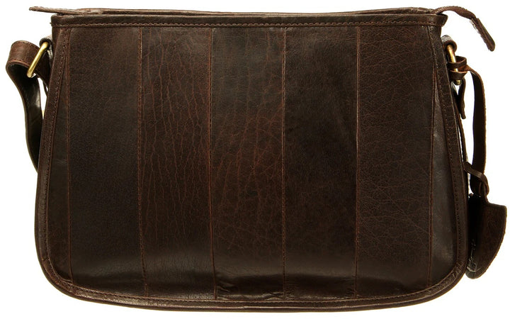 Brown Soft Leather Stripy Bag TK10466