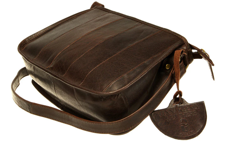 Brown Soft Leather Stripy Bag TK10466