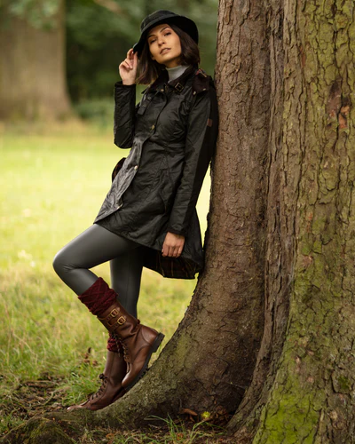 Black Olivia Wax Jacket W02