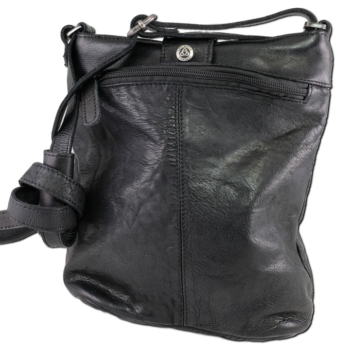 Black Leather Torc Bag
