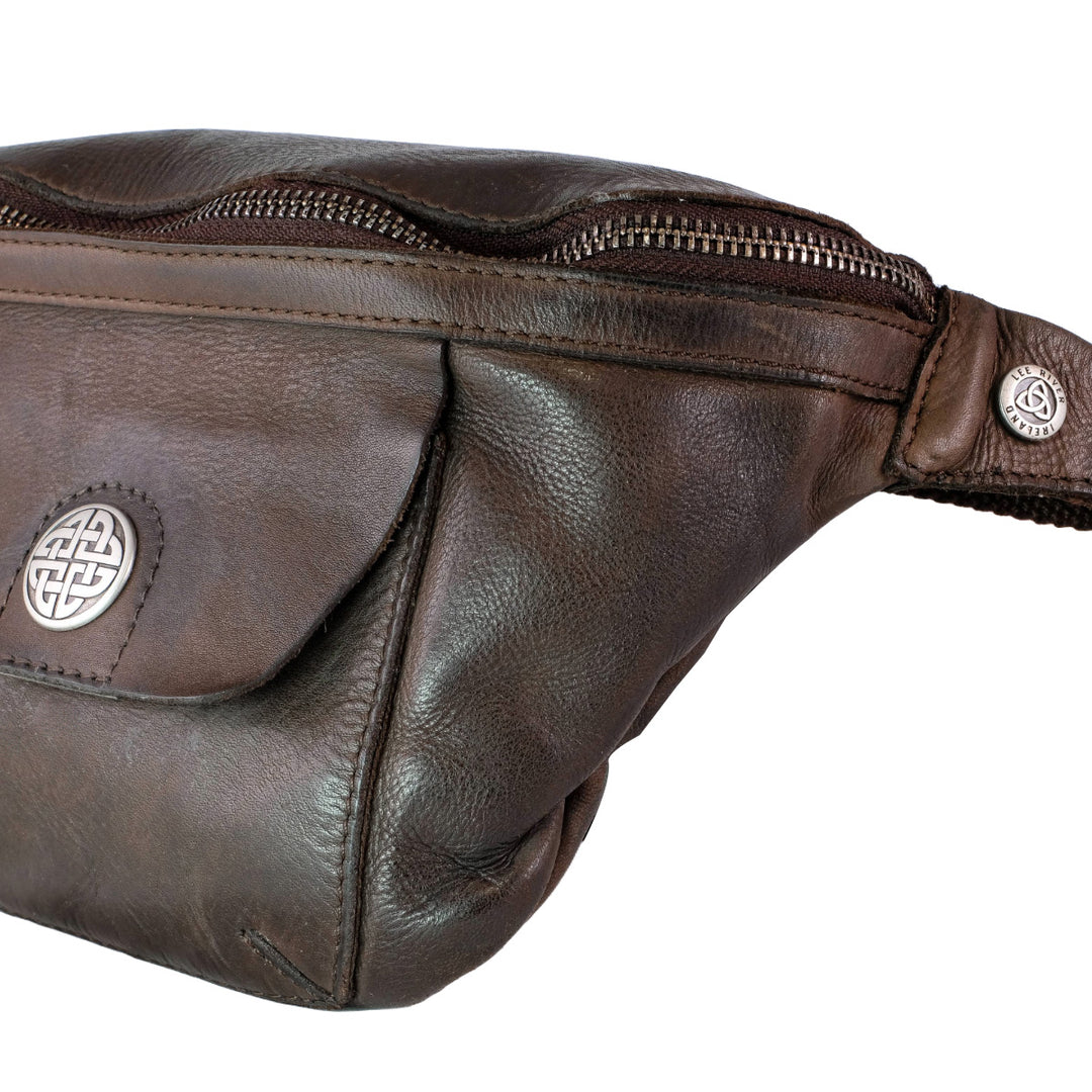 Brown Leather Celtic Fanny Pack