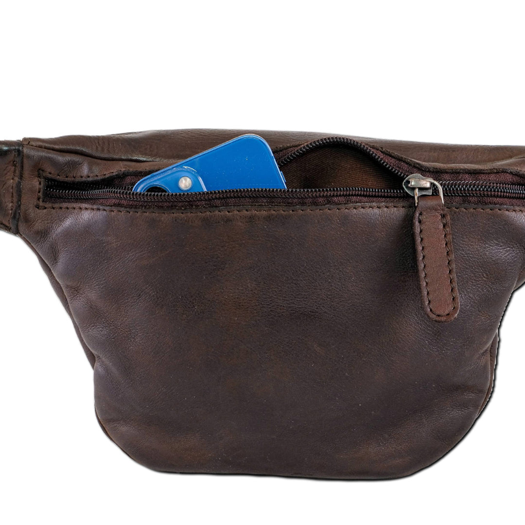 Brown Leather Celtic Fanny Pack