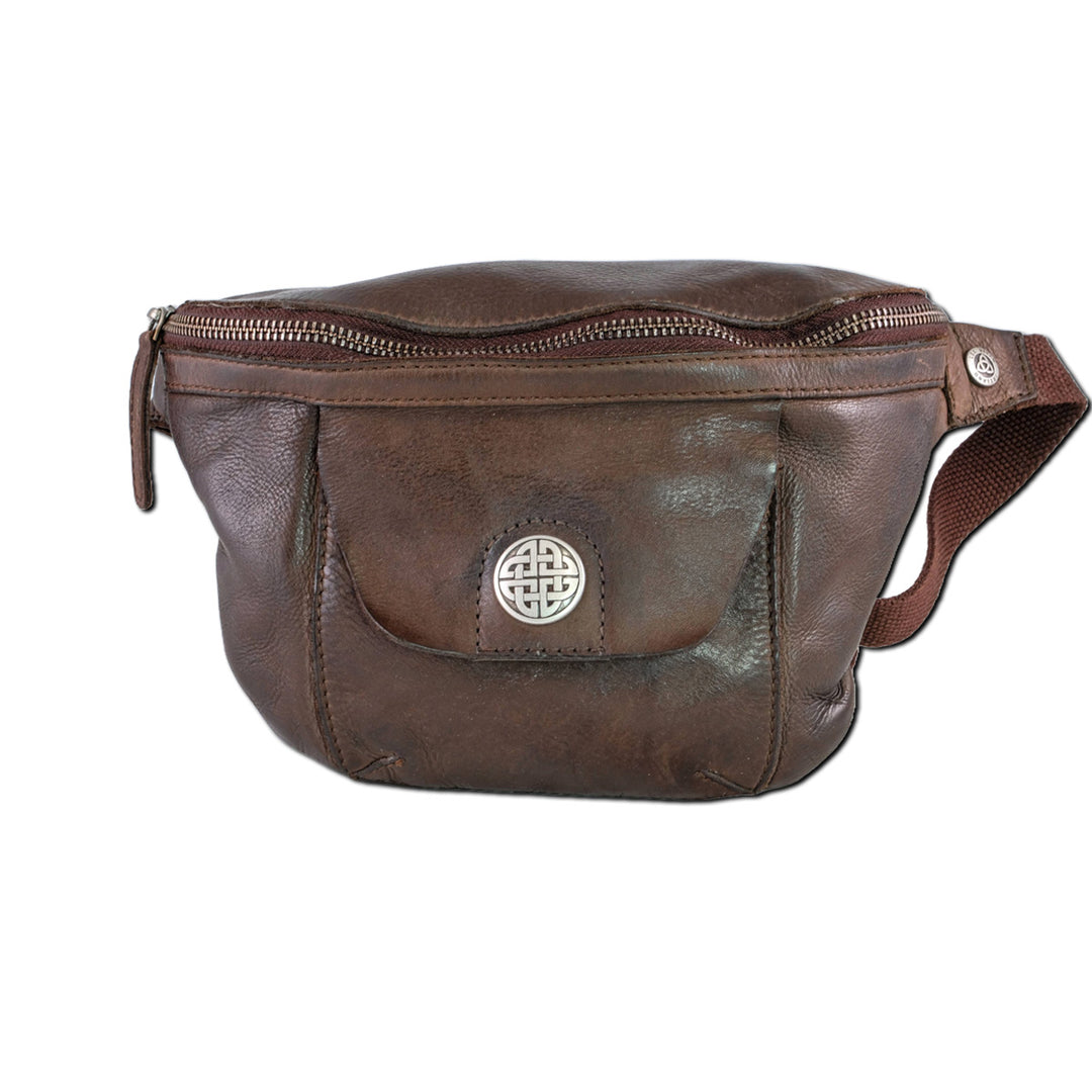 Brown Leather Celtic Fanny Pack