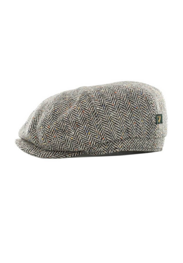 Driving Cap - Eight Piece - 01 Grey Herringbone