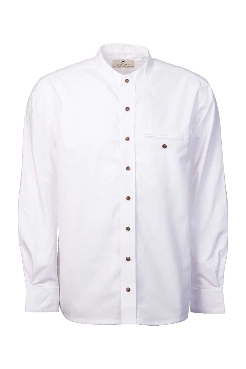 White Cotton Grandfather Shirt FL43