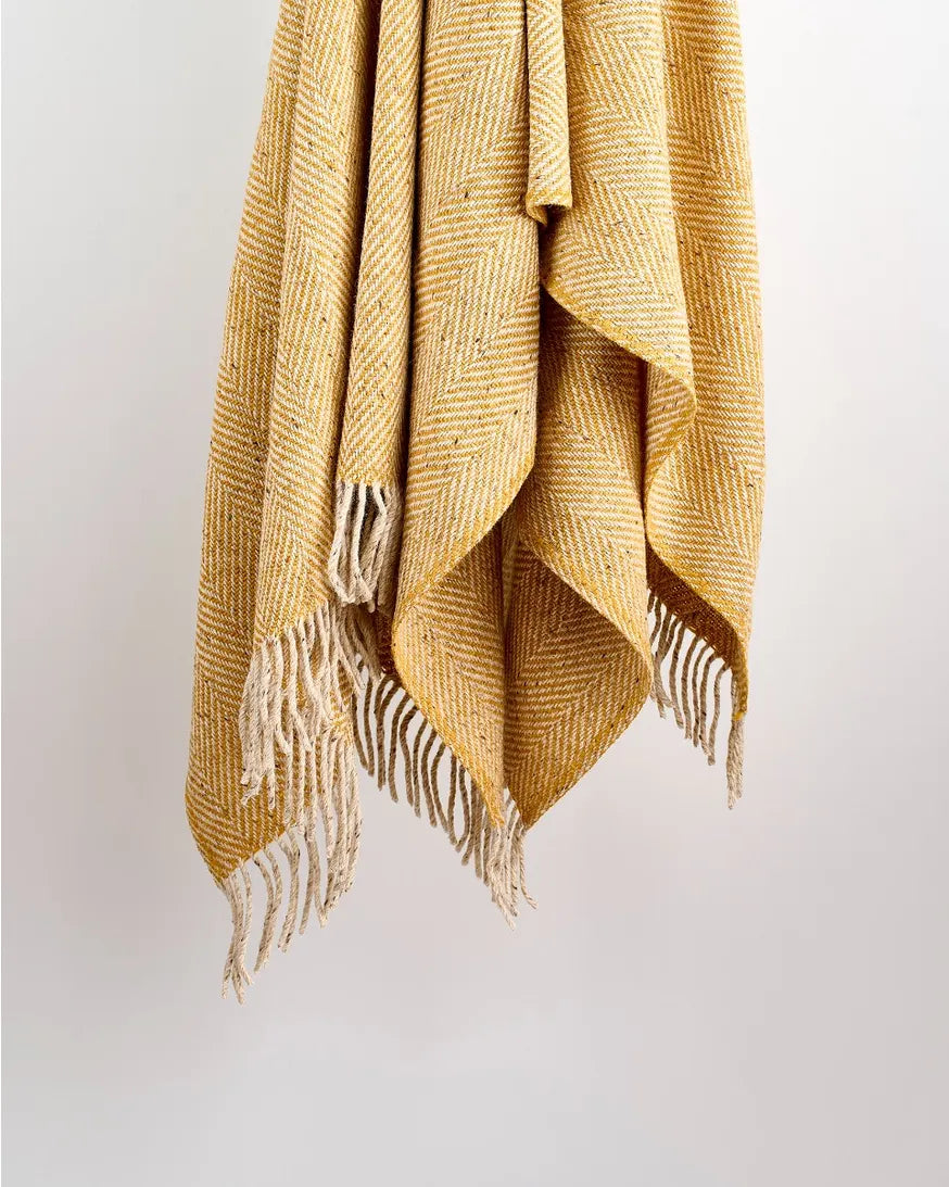 Yellow & Oat Avoca Heavy Donegal Throw