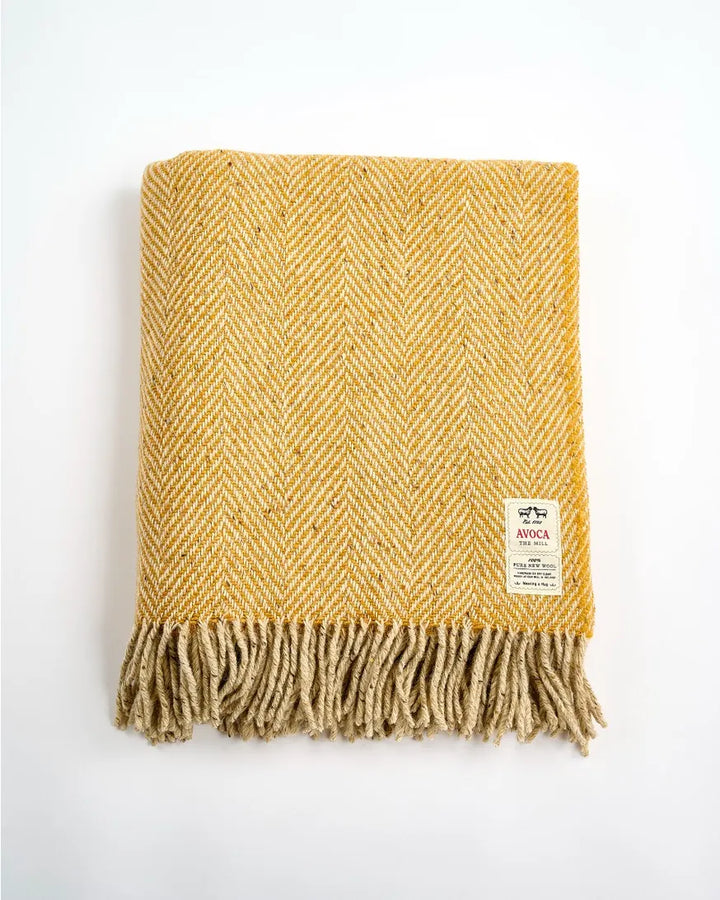 Yellow & Oat Avoca Heavy Donegal Throw