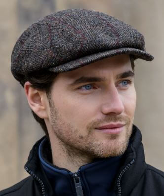 Kerry Cap - 335-1 Brown and Wine Plaid