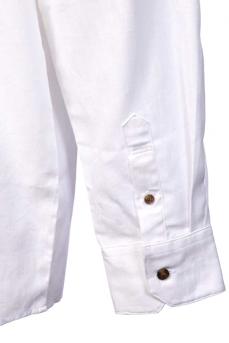 White Linen Grandfather Shirt LN10