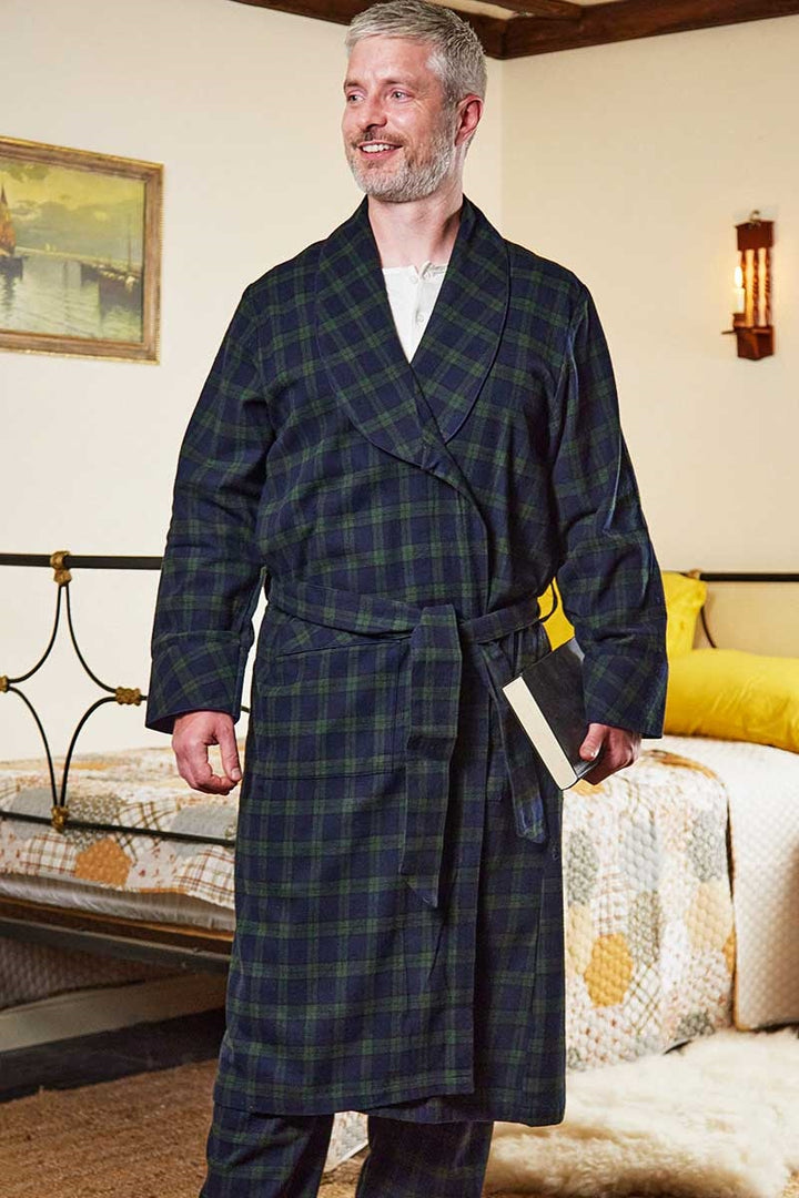 Lined Blackwatch Flannel Robe LV6