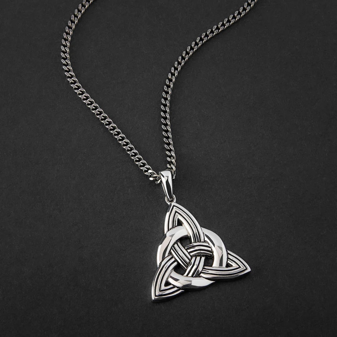 Large Sterling Silver Celtic Knot Pendant S46372