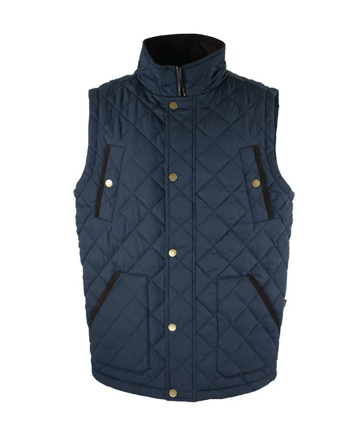 Navy Quilted Aron Gilet MJ004