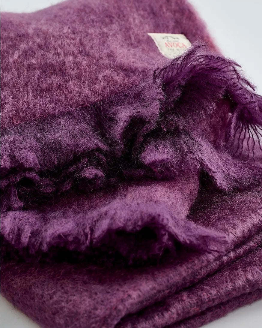 Heather Avoca Mohair Throw