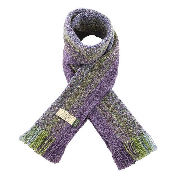 Purple and Green Skellig Scarf V60