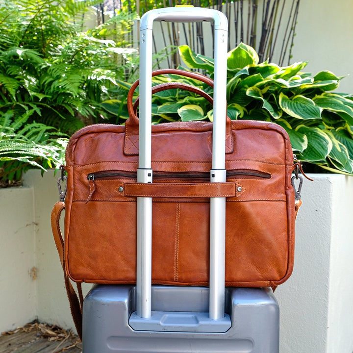 Tan Leather Rory Satchel