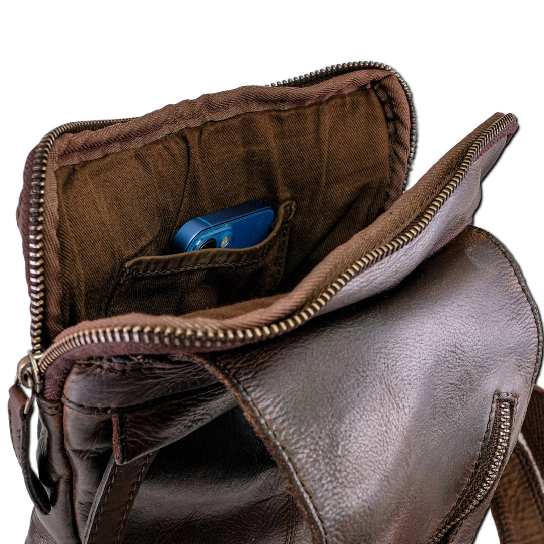 Brown Leather Sling Bag