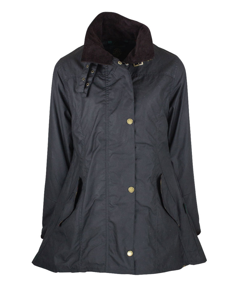 Black Olivia Wax Jacket W02