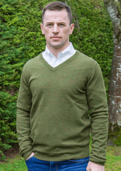 Lambswool V Neck Sweater -Rural