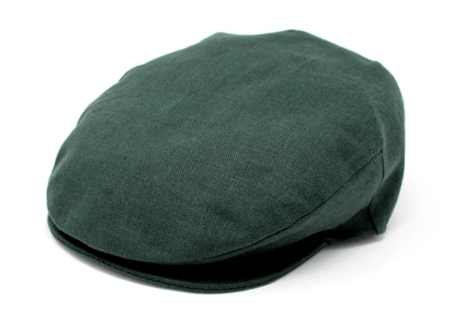 Linen Vintage Cap - BOTTLE GREEN