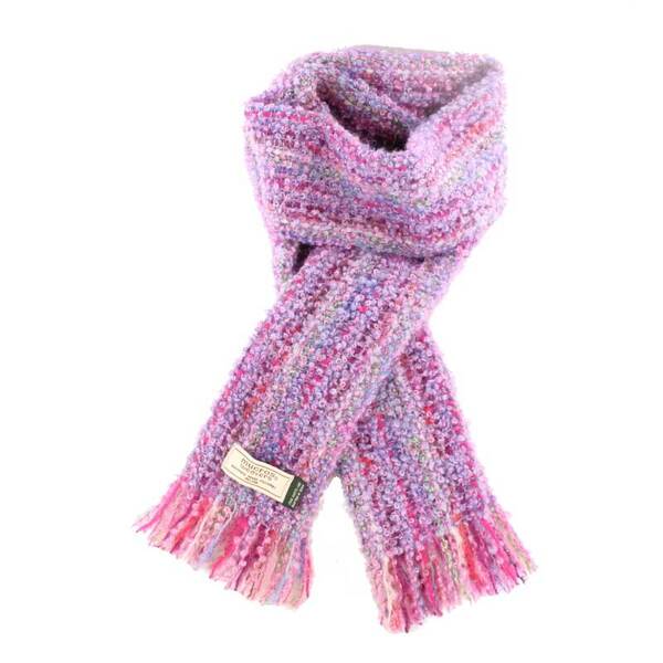Purple Pink Mohair Viscose Scarf (34D5)