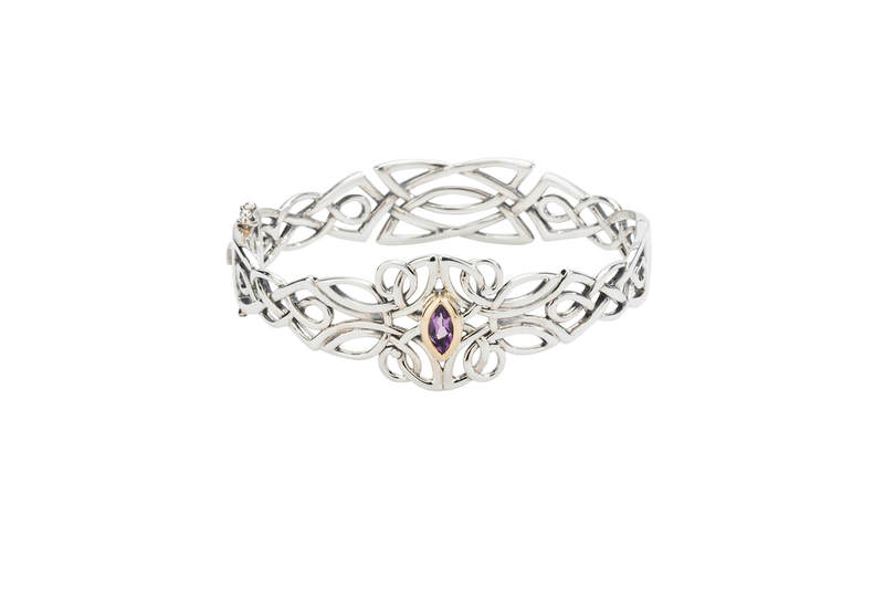 Guardian Angel Bangle with Amethyst -PBX8237-AM - Out of Stock